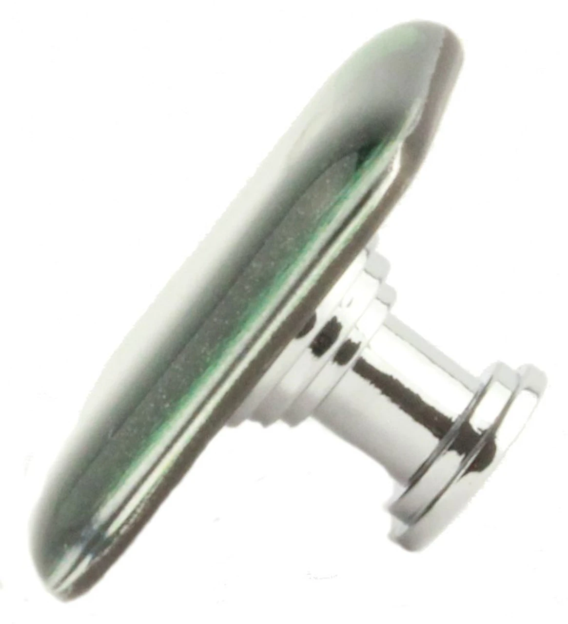 (11-PACK) 1-1/2" Handcrafted Glass Knob Mirrored Sea Green Chrome 3 (11-PACK) 1-1/2" Handcrafted Glass Knob Mirrored Sea Green Chrome - Image 3