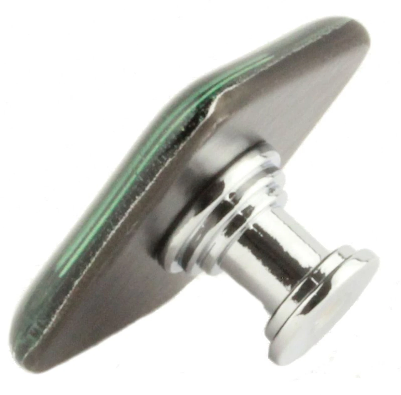 (11-PACK) 1-1/2" Handcrafted Glass Knob Mirrored Sea Green Chrome 4 (11-PACK) 1-1/2" Handcrafted Glass Knob Mirrored Sea Green Chrome - Image 4