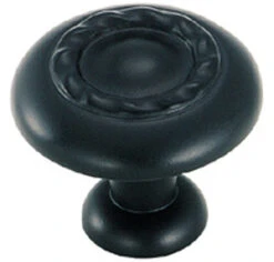 Amerock 1-1/4" Rope Twist Knob Flat Black