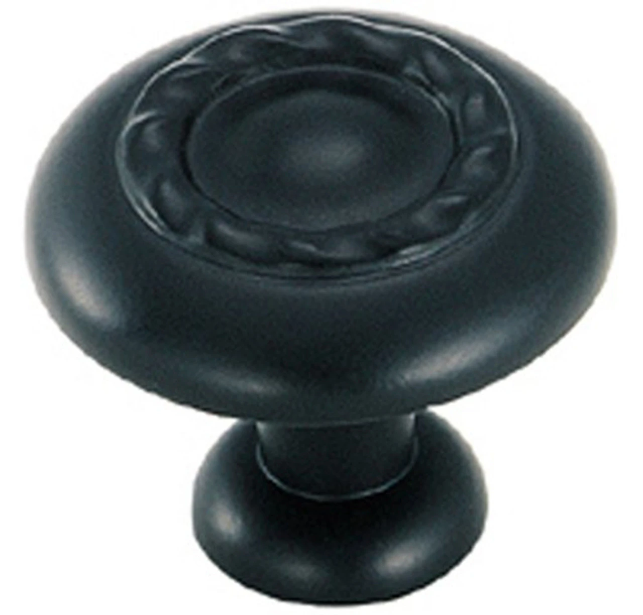 Amerock 1-1/4" Rope Twist Knob Flat Black 1 Amerock 1-1/4" Rope Twist Knob Flat Black