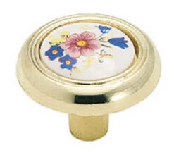 Amerock 1-1/4" Floral Knob Bright Brass