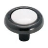 Amerock 1-1/4" White Acrylic Center Knob Dark Antique Brass