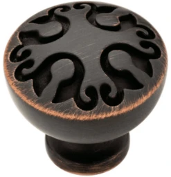 Liberty 1-1/8" Angevine Knob Venetian Bronze With Copper Highlights