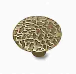 1-1/8" Hammered Knob Antique Brass
