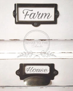 Antique Brass Metal Label Holder - 3 1/2" (1037) -D'Lawless Hardware Shop antique brass metal label holders 1 17150.1645805387