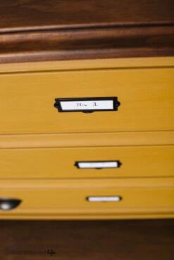 Antique Brass Metal Label Holder - 3 1/2" (1037) -D'Lawless Hardware Shop antique brass metal label holders on dresser 1 02676.1645805387