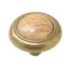 Amerock 1-1/4" Oak Insert Knob Antique Brass