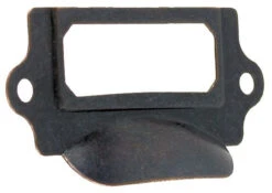 Antique Copper (Bronze) Cup Pull Label Holder - 3 1/4" (1299)