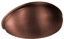 Liberty 2-1/2" Plain Cup Pull Red Antique Copper