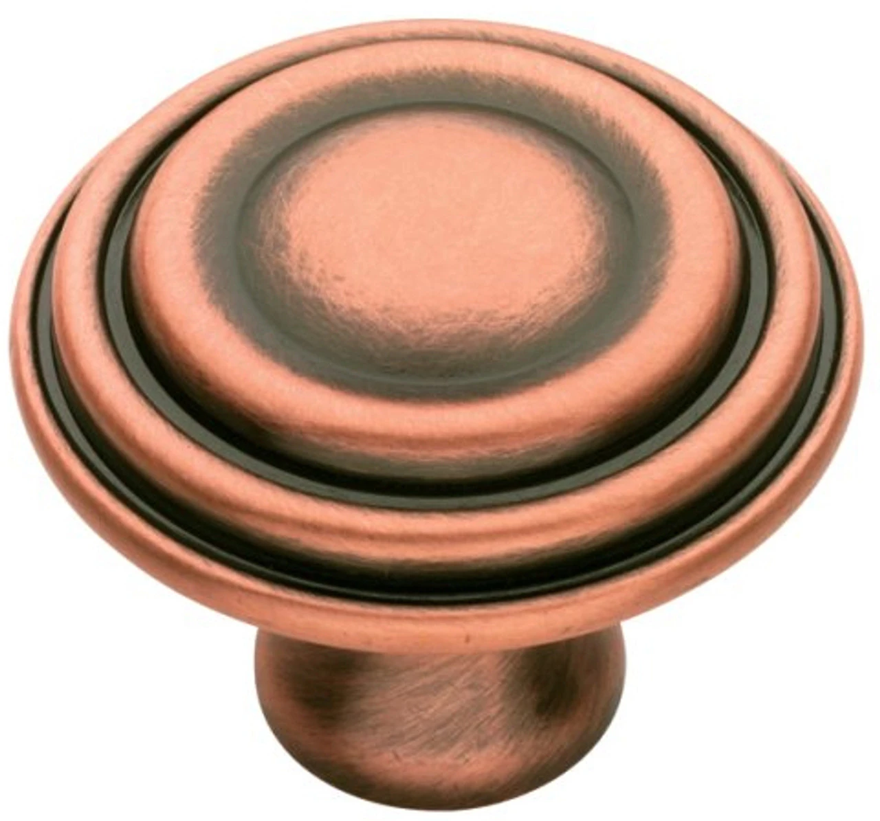 Liberty 1-1/2" Domed Rings Knob Antique Copper 1 Liberty 1-1/2" Domed Rings Knob Antique Copper