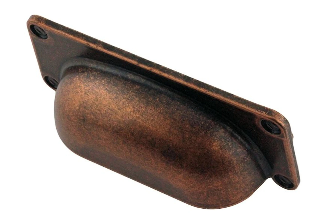 2-1/2" Country Store Farmhouse Cup Pull Antique Copper 1 2-1/2" Country Store Farmhouse Cup Pull Antique Copper