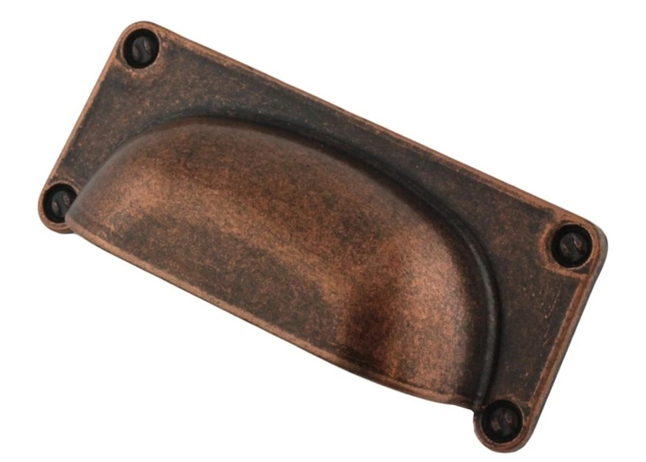 2-1/2" Country Store Farmhouse Cup Pull Antique Copper 6 2-1/2" Country Store Farmhouse Cup Pull Antique Copper - Image 6