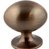 Liberty 1-1/4" Football Knob Brushed Red Satin Antique Copper