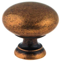 1-1/4" Country Store Round Knob Antique Copper