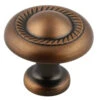 1-1/4" Rope Accent Knob Antique Copper