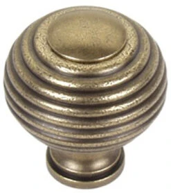 Liberty 1-1/4" Ribbed Design Knob Antique English