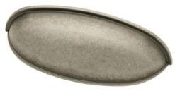 2-1/2" Or 3" Dual Mount Cup Pull Antique Iron