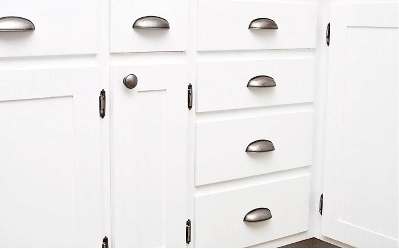 2-1/2" Or 3" Dual Mount Cup Pull Antique Iron 6 2-1/2" Or 3" Dual Mount Cup Pull Antique Iron - Image 6