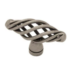 Liberty 2" Forged Iron Collection Oval Bird Cage Knob Antique Pewter