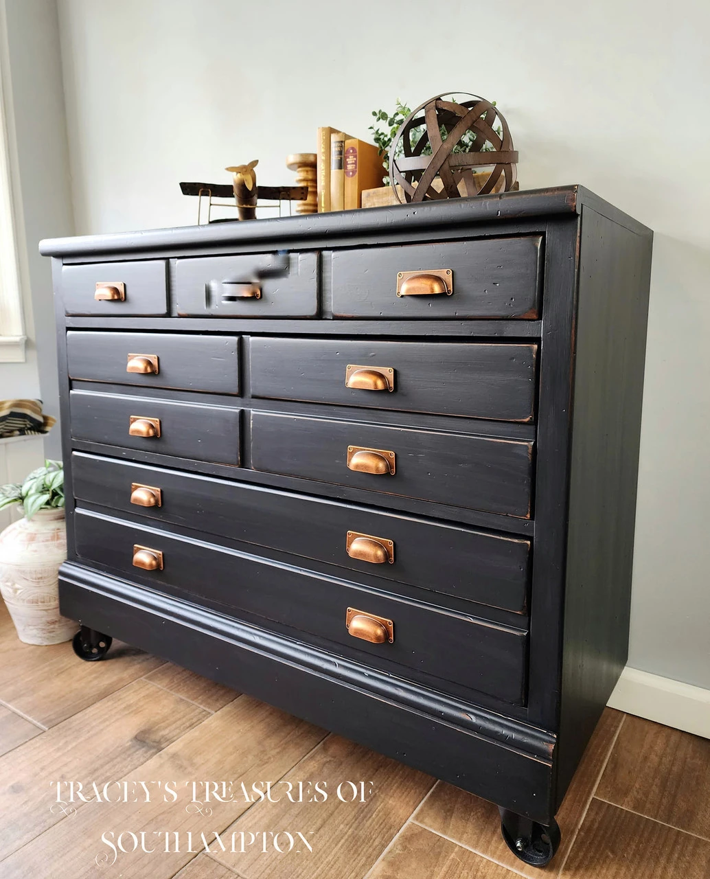 2-1/2" Country Store Farmhouse Cup Pull Antique Copper 4 2-1/2" Country Store Farmhouse Cup Pull Antique Copper - Image 4