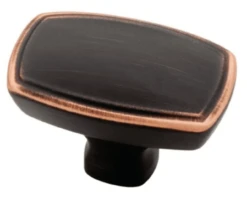Liberty 1-1/2" Ashtyn Rectangle Knob Bronze With Copper Highlights