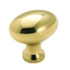 Amerock 3/4" Avante Oval Knob Solid Polished Brass