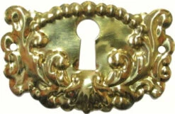 Stamped Brass Victorian Keyhole Cover