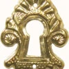 Victorian Style Stamped Brass Keyhole Cover