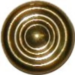 7/8" Sheraton Style Turned Knob Polished Brass
