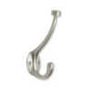Pilltop Hook 5 5/8" Two Prong Brushed Satin Nickel