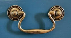 3" Swan Neck Bail Pull With Rosettes Antique English -D'Lawless Hardware Shop bail pull 3 swan neck w rosettes antique english p28 p2355ae 165 09731.1700053006