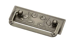 Liberty 2-1/2" Provincial Antique Vintage Bail Pull Heirloom Silver