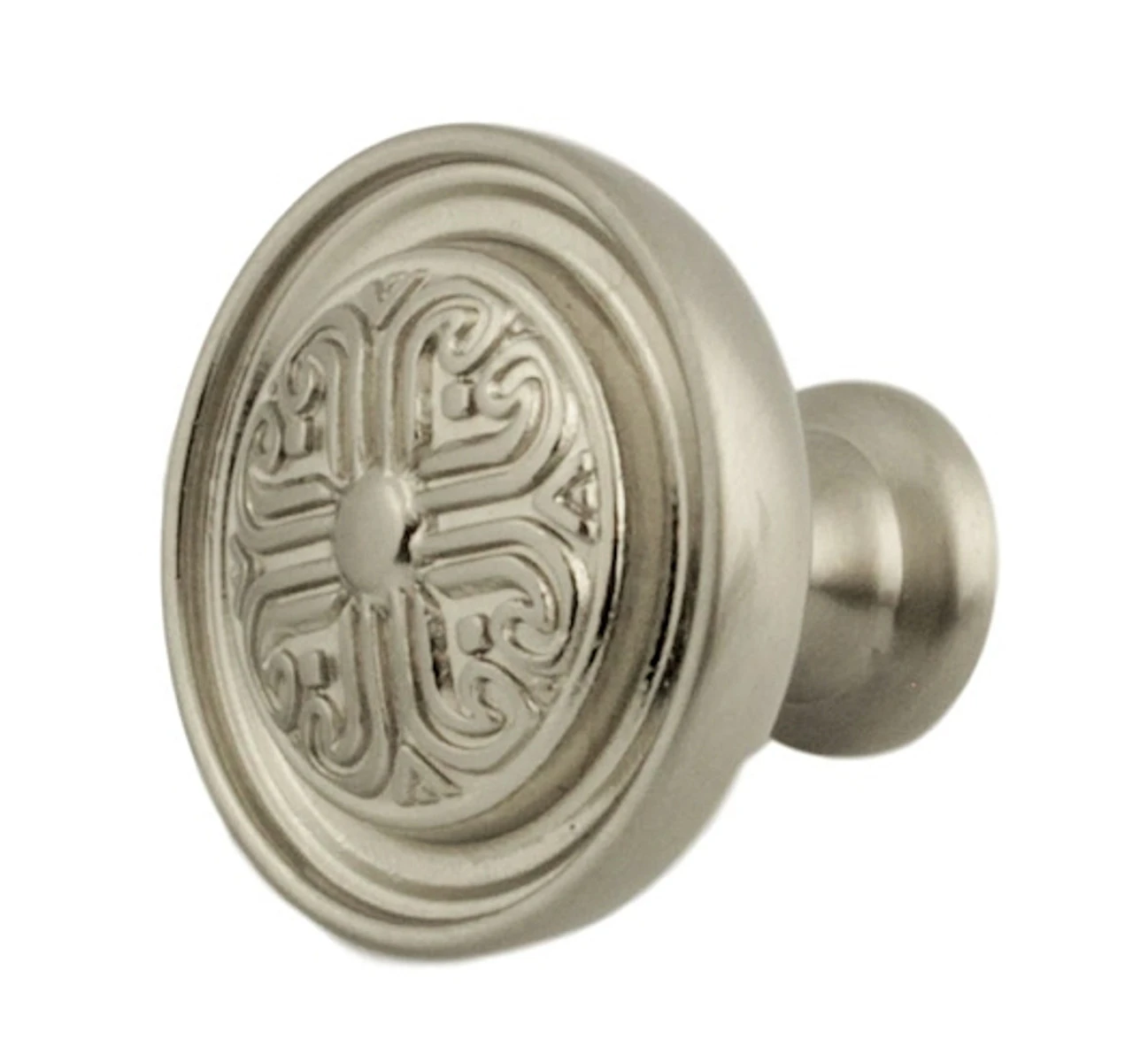 1-3/16" Baroque Scroll Work Knob Brushed Satin Nickel 2 1-3/16" Baroque Scroll Work Knob Brushed Satin Nickel - Image 2