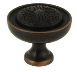 1-3/16" Baroque Scroll Work Knob Venetian Bronze