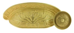 1-3/16" Baroque Scroll Work Knob Satin Brass 19 1-3/16" Baroque Scroll Work Knob Satin Brass -D'Lawless Hardware Shop baroque scroll work cabinet knobs 1 56726.1657723256