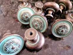 1-3/16" Baroque Scroll Work Design Knob Verdigris -D'Lawless Hardware Shop baroque scroll work design 30mm verdigris knob 6 76371.1657897458