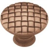 Liberty 1-3/16" Contempo Basket Weave Knob Red Antique Copper Low Sheen