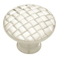 Liberty 1-3/16" Basket Weave Knob Brushed Satin Silver
