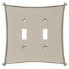 Liberty Bellaire Double Switch Plate - Vintage Nickel (144063)