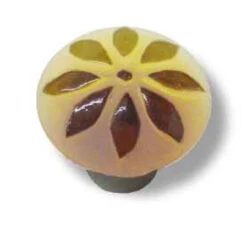 Liberty 1-3/8" Glass Flower Knob Butter Yellow