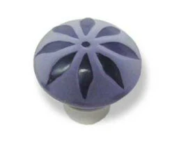 Liberty 1-3/8" Glass Flower Knob Frosted Plum