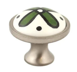 Liberty 1-3/8" Painted Flower Knob Green And Satin Nickel -D'Lawless Hardware Shop betsy fields green flower knob 1 3 8 lq pbf355 g 10154 15 11325.1643128031