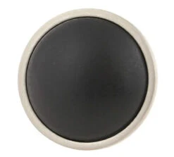 Liberty 1-3/8" Black Ceramic Insert Knob Brushed Pewter
