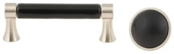 Liberty 3" Black Ceramic Center Pull Brushed Pewter -D'Lawless Hardware Shop betsy fields pull 1 13369.1646947911