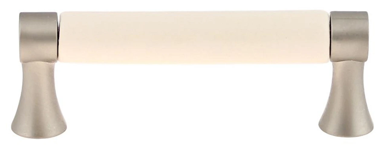 Liberty 3" Bisque Ceramic Insert Pull Brushed Satin Pewter 1 Liberty 3" Bisque Ceramic Insert Pull Brushed Satin Pewter