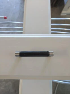 Liberty 3" Black Ceramic Center Pull Brushed Pewter -D'Lawless Hardware Shop betsy fields pull black 1 69083.1646947911