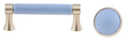 Liberty 3" Light Blue Ceramic Center Pull Brushed Pewter -D'Lawless Hardware Shop betsy fields pull brushed pewter w light blue ceramic insert 3 l pbf455 syb c 35 01043.1647277098