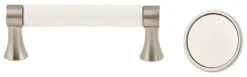 Liberty 3" White Ceramic Insert Pull Brushed Pewter -D'Lawless Hardware Shop betsy fields pull brushed pewter w white ceramic insert 3 l pbf455 w c 27 92541.1677176617