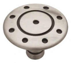 Liberty 1-3/8" Betsy Fields Ring & Dot Knob Brushed Satin Pewter