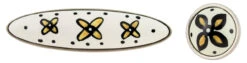 Liberty 1-3/8" Hand-Painted Pointed Flower Ceramic Knob Satin Nickel -D'Lawless Hardware Shop betsy fields yellow flower knob 1 3 8 lq pbf355 y 10516 35 67182.1642701170